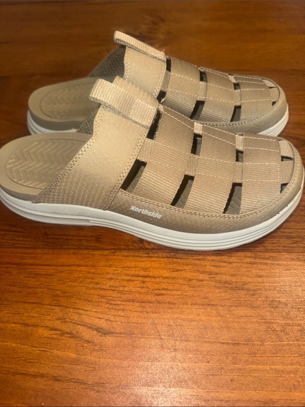 Northside Men's Woven Slide Boat Shoes in Beige